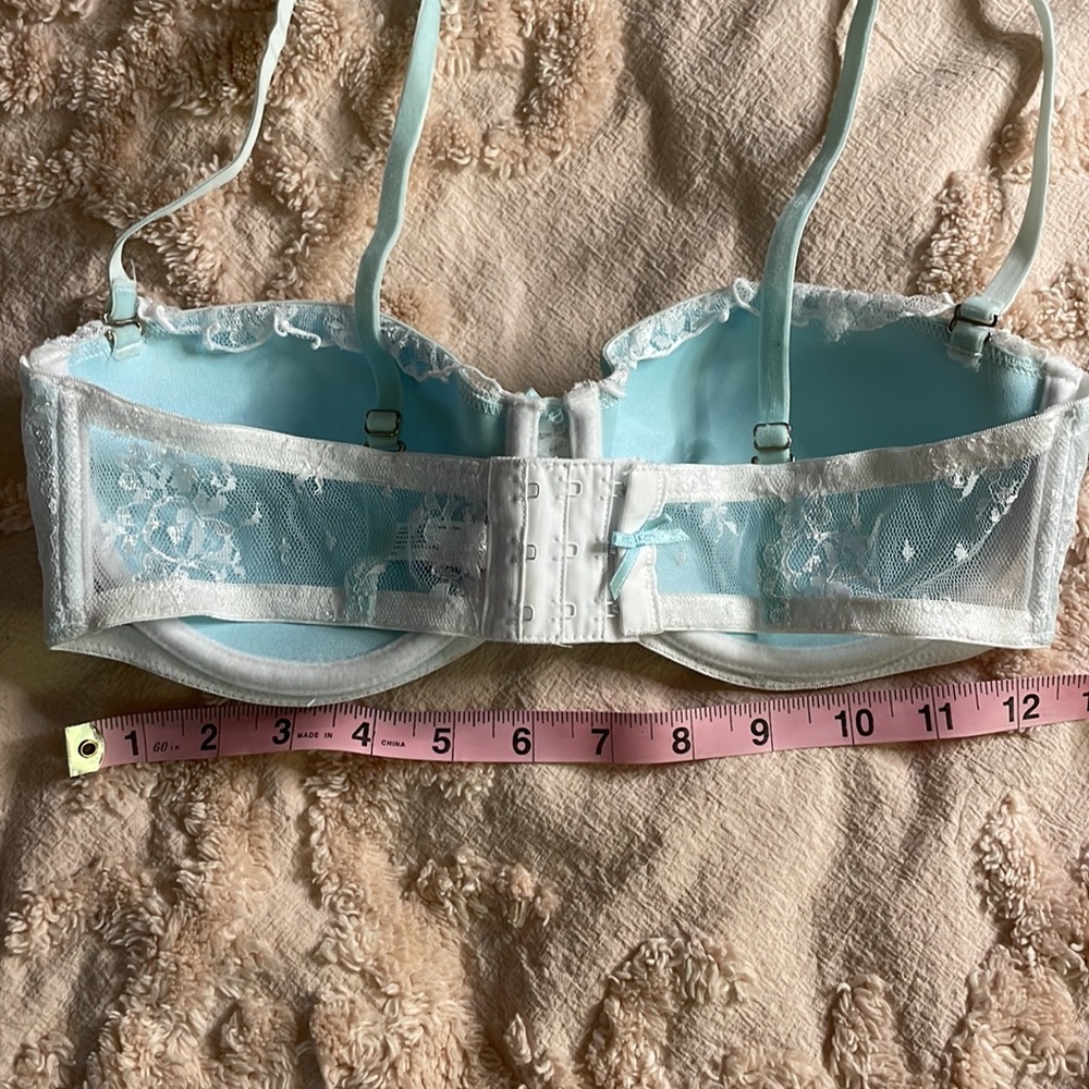Baby Blue & White Lace Bra - Picture 8 of 8